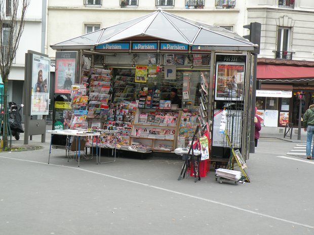  kiosque à journaux, février 2011